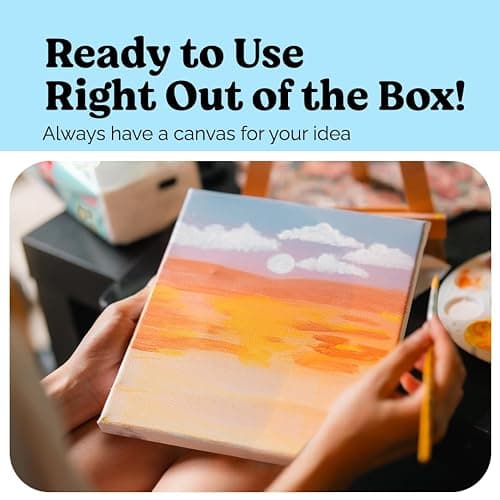 Chalkola Canvas for Painting - (20 Bulk Pack, 5x7, 8x10, 9x12, 11x14 inch) | 100% Cotton Panels, Primed Blank Canvases for Painting for Kids & Adults - Paint Canvas Boards for Acrylic, Oil, Watercolor thumbnail 5