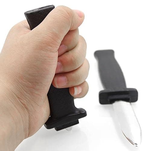 GUDVES Retractable Knife Prop Knife Fake Knife False Trick Gadget Toy Disappearing Dagger Plastic Halloween Fools Day Party Trick Costume Knife (3 PCS A) thumbnail 4