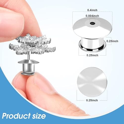 40PCS Locking Pin Back Locking Pin Keeper Clasp, Metal Pin Backing for Brooch Enamel Lapel Pin Lock thumbnail 6