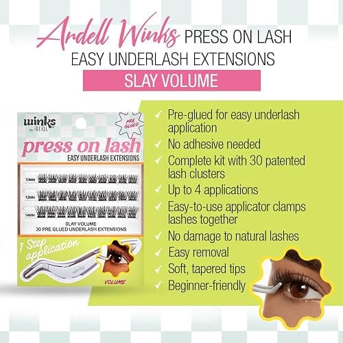 Ardell Winks Press On Eyelash Extensions, Volume - DIY Lash Clusters, 30 Individual Lashes, Natural Look Lashes with Applicator, 1 Pack thumbnail 2