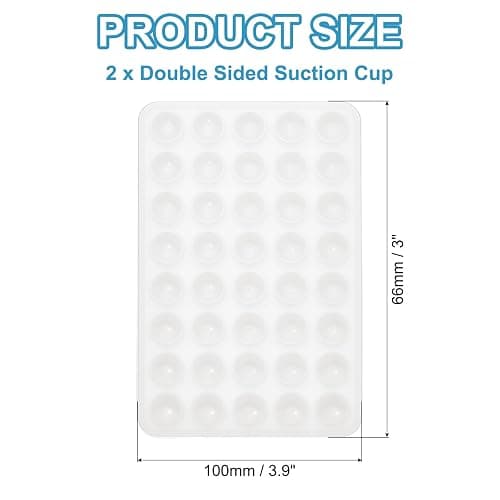 PATIKIL 2 Pack Suction Phone Case, Back of Phone Suction Grip Suction Cup Phone Case Silicone Double Sided Mount Strong Grip Holder for Phone Case Videos, White thumbnail 5