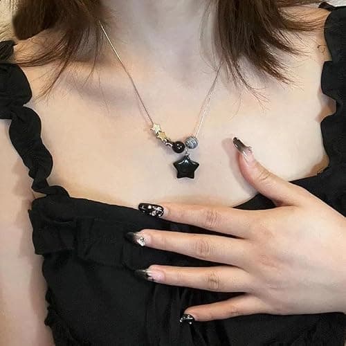 Kysin Chiys 2 Pcs Y2K Punk Necklace Set - Star & Spiral Necklaces for Women - Gothic & Grunge Fashion Jewelry thumbnail 2