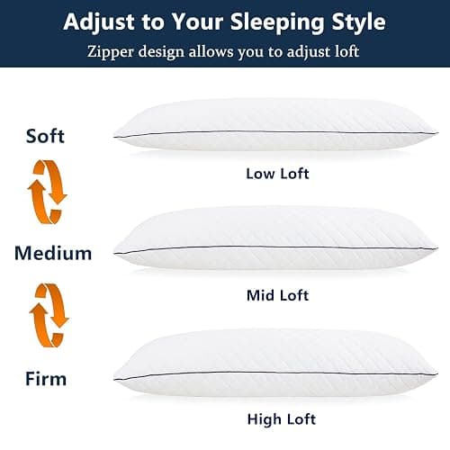 1 MIDDLE ONE Body Pillow, Memory Foam Body Pillows for Adults Sleeping, Long Pillow for Bed, Big Large Firm Full Body Pillow for Side Sleeper, 20x54 Inch, White thumbnail 7