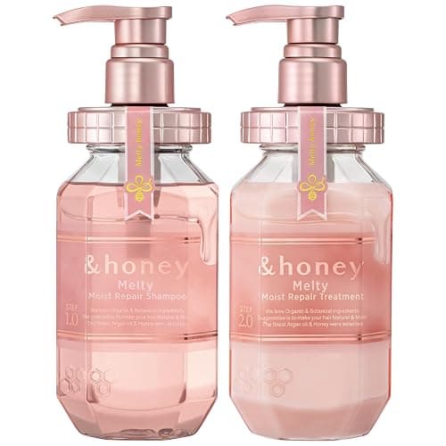 [Genuine Product] &honey Melty Moist Repair Shampoo & Conditioner Set 440mL+450g/14.87.fl.Oz+15.69Oz Sulfate-Free Moisturizing Hair Care Tame Frizz Waves - Image 1
