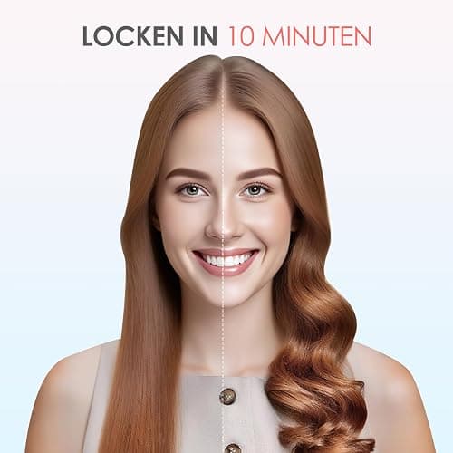 AraSyleon Automatischer Lockenstab Bidirektional | 32mm 3-Temp 30s Aufheizen | Ionen & Anti-Verbrennung | Hair CurlerFür Lange Haare, Rosa thumbnail 3