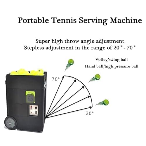 YSFHYAN Portable Tennis Ball Machine, Automatic Tennis Ball Launcher, 50-Ball Tennis Ball Machine, Pre-Programmed And Custom Drills, Complete Training Mode, For Beginners Solo Training Sports thumbnail 5