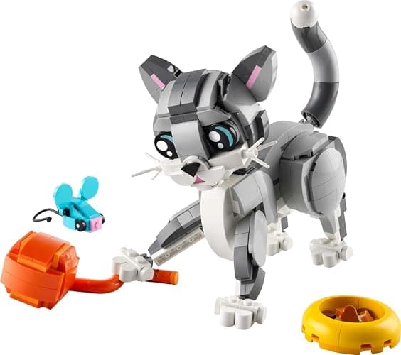 LEGO Creator 3 in 1 Playful Cat Toy - Building Toy with 3 Building Options, Cat, Dog, or Pigeon - Animal Figures for Kids, Girls and Boys, Ages 8+ - Gift Idea for Birthday - 31163 thumbnail 4
