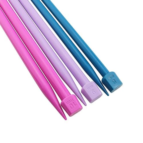 ITROLLE Knitting Needle 14PCS 4mm 5mm 6mm 7mm 8mm 9mm 10mm Colourful Single Pointed Knitting Straight Pins thumbnail 4