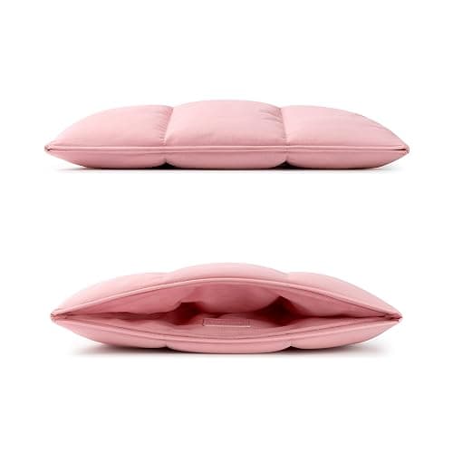 Comfyable Puffy Laptop Sleeve 13 Inch 14 Inch, Quilted Puffer Laptop Carrying Case for Women, Pillow Case Compatible with MacBook Air/Pro M5 M4 M3 M2 Pro/Max 2026, 13" MacBook Neo A18, Pink thumbnail 5