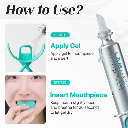 Live Orals PureDia Teeth Whitening Kit - Gel & Mouthpiece Set, Hydrogen Peroxide, Dentist Formulated for Sensitive Teeth, 28 Treatments. thumbnail 8