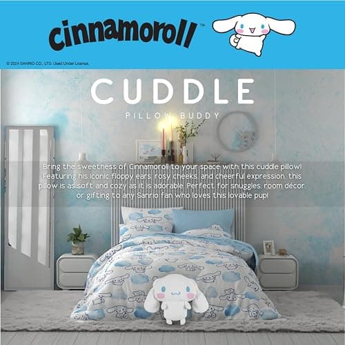 Cinnamoroll Bedding Super Soft Cozy Decorative Cuddle Pillow, (Officially Licensed Product) By Franco Collectibles thumbnail 3