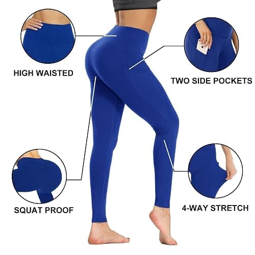 GAYHAY High Waist Yoga Pants with Pockets, Leggings for Women Tummy Control Compression Workout Leggings for Women thumbnail 3