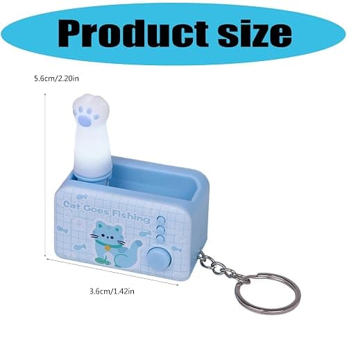 NUEAYMS Glowing Cat Paw Keychain With LED Light For Night Safety Stress Relief Bouncy Design thumbnail 4