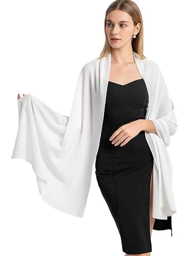 Yetoun Women Shawl Wraps for Evening Dresses, Wedding Shawls Chiffon Scarf Wrap Scarves thumbnail 6