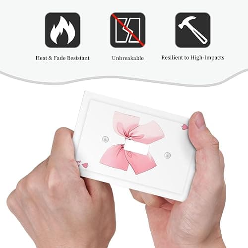 Funny Pink Bowknot 1 Gang Light Switch Cover Decorative Single Toggle Wall Plate Electrical Switchplate Standard Size Facplate for Kitchen Bathroom Bedroom Decor thumbnail 6