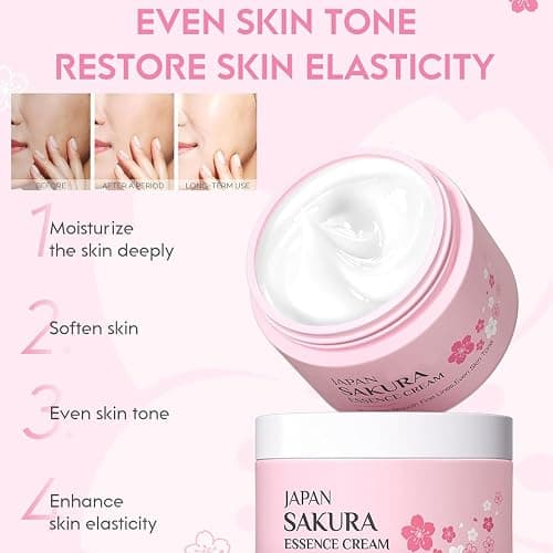 Pamper Gifts for Women, Sakura Skin Care Sets & Kits, Skincare Set for Teenage Girls with Cream,Serum,Toner,Cleanser,Eye Mask,Sleep Mask,Mud Mask,Lip Mask for Exfoliating Hydrating (24PCS) thumbnail 3