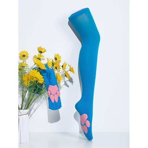 KRYTJACZ Cute Paw Thigh High Stockings Lolitas Over Knee Kitten Cosplay Costume Gifts Paw Pad Socks Thigh High thumbnail 3