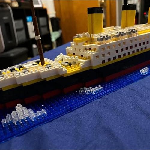 BIDIUTOY Titanic Ship Model Building Block Set, 3D Puzzle Sets DIY Educational Toys, Bricks Toy, with 1860Pcs Micro Mini Blocks, Ideal Gift for Kids and Adults thumbnail 7