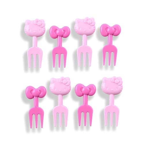 Food Picks - Toothpicks for Appetizers - Durable Plastic Decorative Toppers - Add Fun to Bento Boxes, Lunch & Party Snacks (3 Pack Set (Kitty 8pcs+Cinnamonroll 6pcs+Pompom-Puin 6pcs)) thumbnail 3