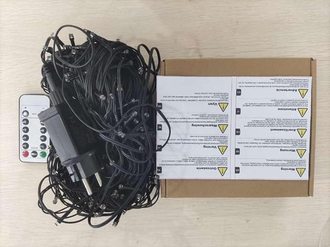Fairy Lights Mains Powered 20M 200 LED Warm White Fairy Lights 8 Modes Fairy Lights Plug In with Remote Control & Timer for Christmas Outdoor Indoor Garden(Black Cable) thumbnail 11