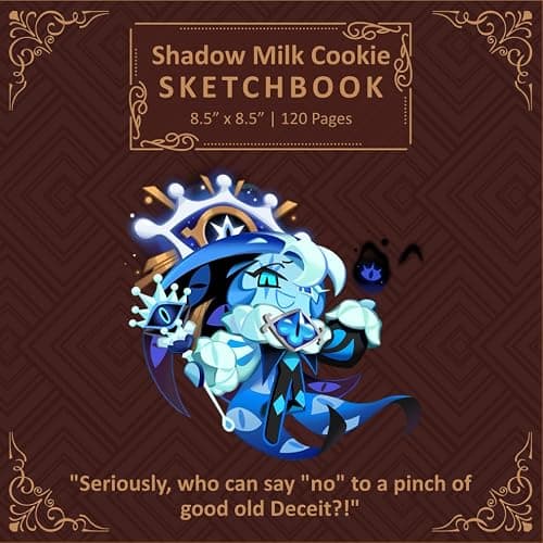 Shadow Milk Cookie Sketchbook: Doodling & Sketching Journal 120 Blank Pages 8.5 x 8.5 Cookie Run Sketch Book for Creative Artists - Image 1