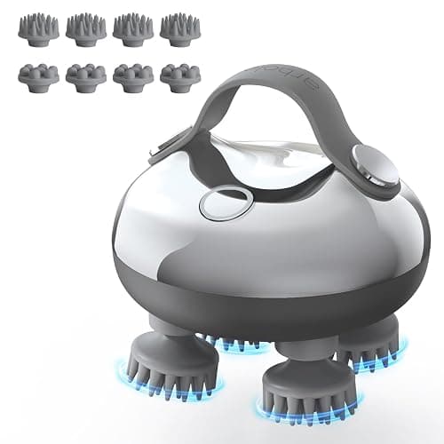 arboleaf Head Massager Scalp, Electric Scalp Massagers IPX7 Waterproof, Hair Massager with 8 Removable Claws and 3 Modes, Portable Handheld Massager for Relaxation, Deep Cleaning, Gift for Women Men thumbnail 7