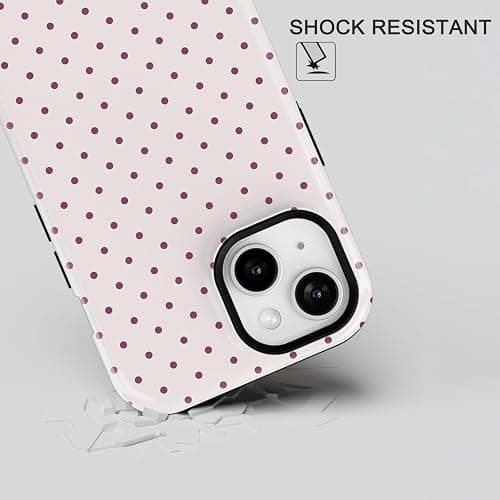 uCOLOR Case Compatible with iPhone 15/14/13- Compatible with MagSafe Scratch-Resistant Shockproof Cover for Women Men 6.1 inch (Nude Polka Dot, iPhone 15/14/13 6.1") thumbnail 7