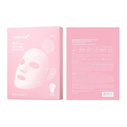 medicube PDRN Pink Tension Up Mask | 3-Step V-line Mask for Contoured-Looking Chin & Jawline | Full-Face Firming Care with Salmon PDRN, NAD & Caffeine | Korean Skincare, 34g x 4ea + Tightening Band thumbnail 9