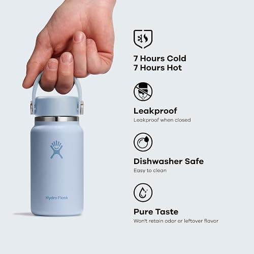 Hydro Flask Micro Bottle - Leak Proof Purse or Pocket Flask - Insulated Mini Water Bottle 6.7 Oz Nectar Orange thumbnail 5