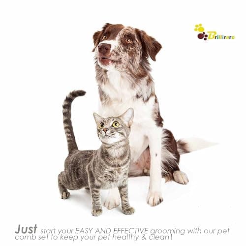 BRILLIRARE 2 Pack Dog Grooming Brush, Premium Soft Silicone Pet Bath Brushes with Adjustable Handle, Shampoo Soothing Comb for Wet Dry Long Short Haired Dogs & Cats Massaging, Deshedding thumbnail 7