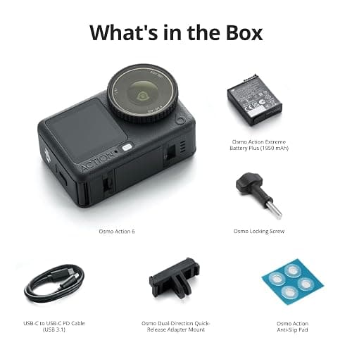 DJI Osmo Action 6 Essential Combo, 8K Waterproof Action Camera | 1/1.1" Square Sensor, Variable Aperture of f/2.0–f/4.0, Rocksteady 3.0, Cold-Resistant, 4hrs Battery, 50GB Storage thumbnail 9