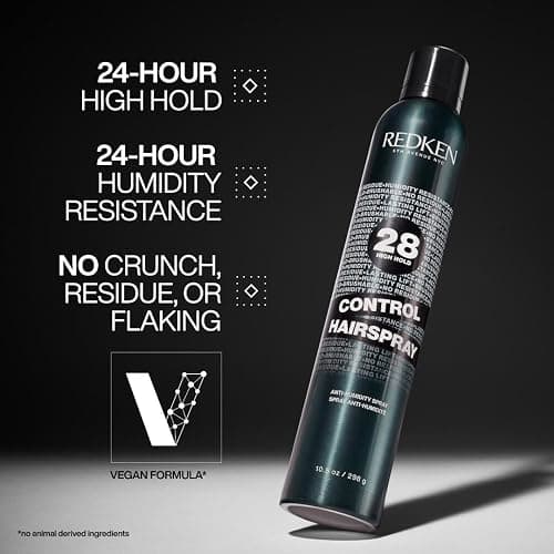 Redken Control Hair Spray 28 - Long-Lasting Style Memory For 24 Hours, Anti-Frizz & Maximum Hold, Humidity Resistance, For All Hair Types thumbnail 2