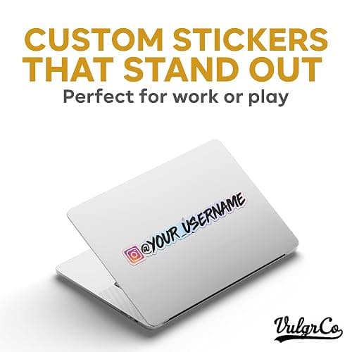 VulgrCo Custom Social Media Stickers, Personalized Handles and Logos, Custom Car Sticker for Social Media, Durable Vinyl Stickers for Cars thumbnail 2