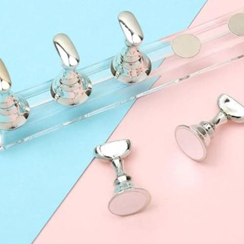 2 Stück Nail Stand,Nagel Halter,Nagel Übungsständer,Nail Holder,Nagelständer Halter,Nagel-Stander,Mit Acrylbasis,Hergestellt Aus Metall,Geeignet Für Nagelstudio,Heimgebrauch thumbnail 6