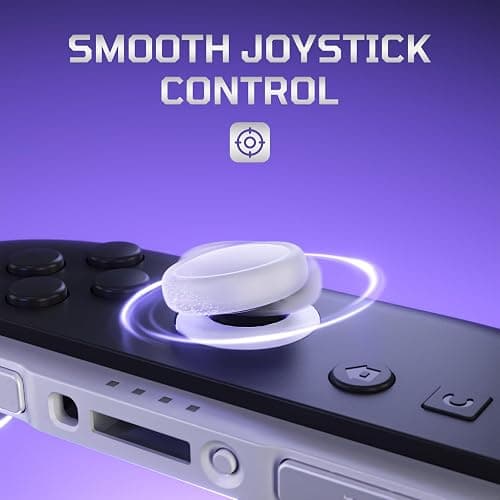 eXtremeRate Replacement 3D Joystick & Thumb Grips & Side Rail Shell Buttons for Nintendo Switch 2 JoyCon, Console Rail Stickers Controller Left Right Analog Stick Thumbsticks Caps for Switch 2 - White thumbnail 7