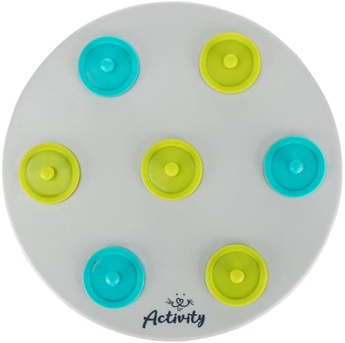 TRIXIE Rabbit Snack Board โ Interactive Bunny Puzzle Toy with 7 Compartments for Mental Stimulation โ Enrichment Toy for Rabbits, Ferrets, Chinchillas & More โ Multicolor, 8.25 x 8.25 x 1.5 in - Image 1