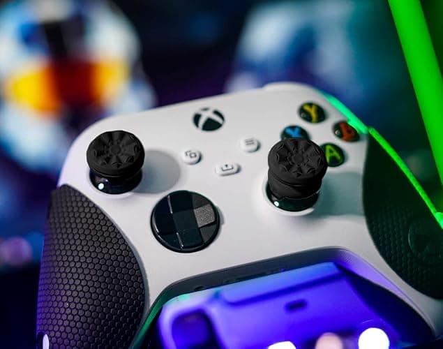 KontrolFreek FPS Freek Galaxy Black for Xbox One and Xbox Series X Controller | 2 Performance Thumbsticks | 1 High-Rise, 1 Mid-Rise | Black (Limited Edition) thumbnail 6