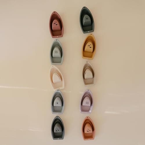 Mushie Bath Toy 5 Floating Boats for Baby and Children | Made of BPA-free PP plastic for Bathtub Bathing fun | Made in Denmark (Petal) thumbnail 6