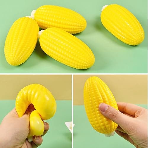 MSRRTUSY 2Pcs Corn Stress Relief Toys,Funny Cute Stretchy Squishy Toys,Squeeze Toy for Adults and Kids,Squishy Fidget Toys,Classroom Prizes,Party Favors, Birthday Gift, Goodie Bag Stuffers thumbnail 4