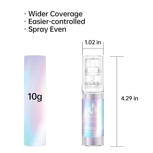 Iridescent Edible Glitter - Herbeklab Edible Glitter Spray 10g Edible Iridescent Glitter for Cakes Food Grade Drink Glitter Rainbow Edible Glitter for Cocktails Chocolate Strawberry thumbnail 2