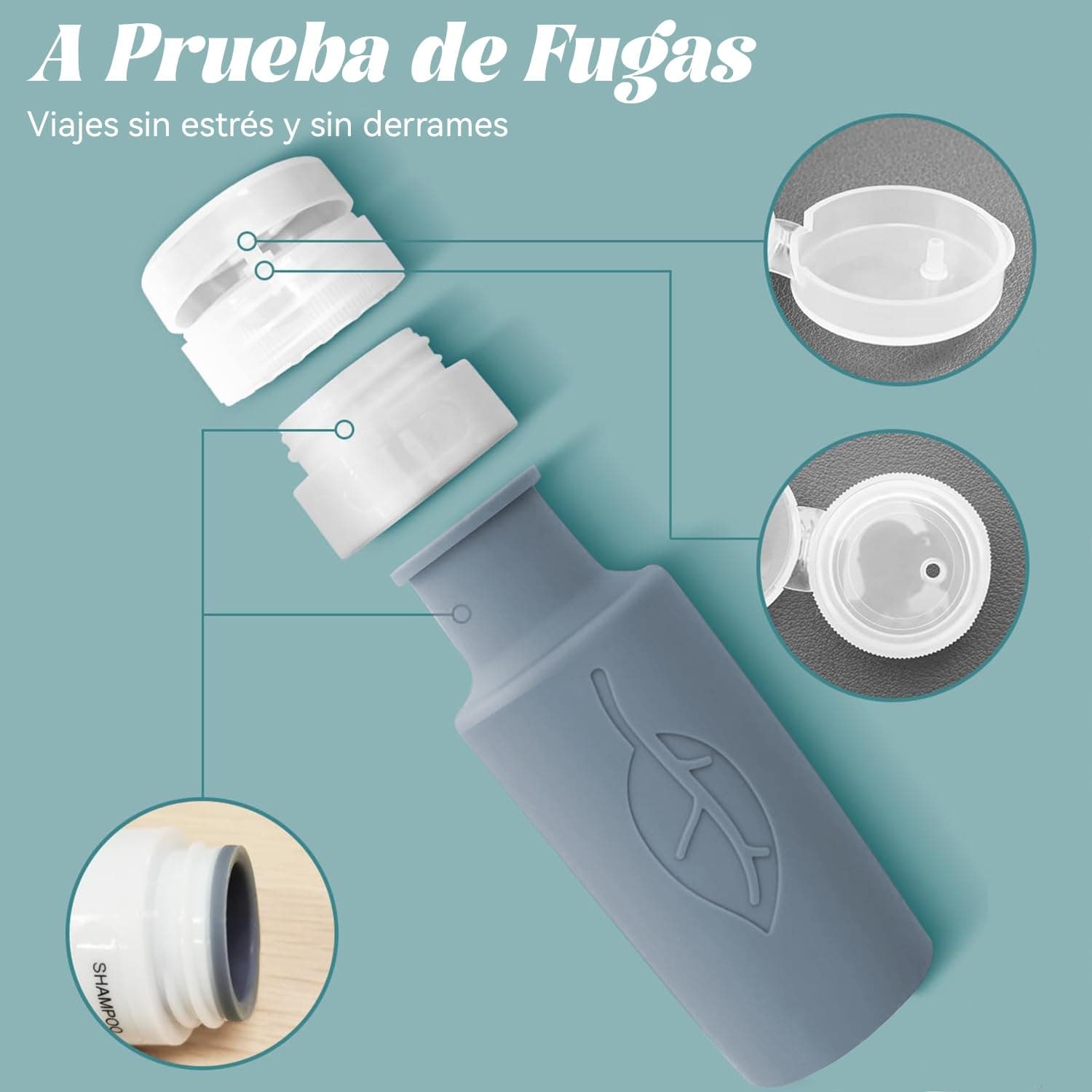 16 Piezas de Botellas de Viaje de Silicona, Contenedor de Tamaño de Viaje de 3 Oz Aprobado Por la Tsa, Sin Bpa, A Prueba de Fugas, Comprimible, Accesorios de Viaje Recargables (Colores Fríos-17 PCS) thumbnail 2