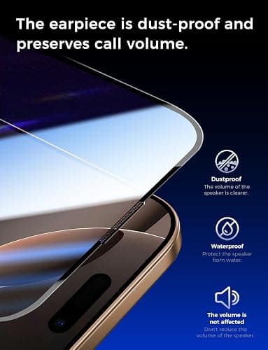 MAGIC JOHN 2 Pack for iPhone 16 Pro [6.3 inch] Tempered Glass Screen Protector, HD Clear, Bubble Free, Easy Installation, Auto Dust-Elimination, 16Pro 6.3'' thumbnail 6