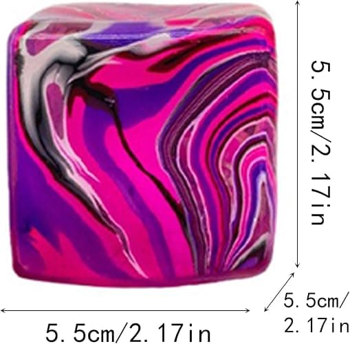Nice Cube, Ice Cube Stress Relief Fidget Toys, Squishy Color Doh Cube Squeeze Toys for Kids Adults, Sensory Hand Exercise Stress Balls for Autism Anxiety Relief (Purple) thumbnail 3