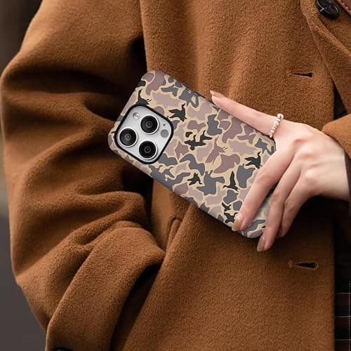OTTRZMTER Case Compatible with iPhone 16,Duck Camo Camouflage Hybrid 2 Layer Hard Shell Silicone Protective Pattern Design for Girls Boy Women Men thumbnail 5