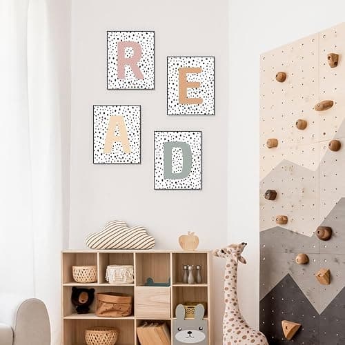 PLKMN Classroom Decor, Boho Classroom Must Haves Homeschool Decor Set of 4, Reading Nook Read Signs for Library Kindergarten 8x10 (Unframed) thumbnail 2