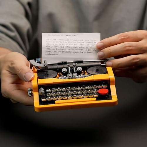 ENJBRICK Typewriter Building Set Compatible with Lego for Adults,Ideas Cute Building Toys for Girls 8-14 Years,Christmas Toys for Kids thumbnail 4