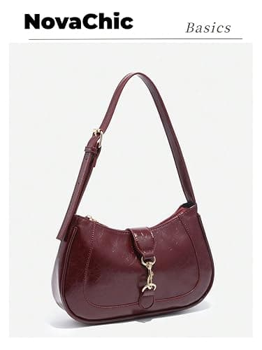 RoseSeek Women's Retro Vintage Zipper Shoulder Bag Adjustable Strap Elegant Underarm Purse Hobo Handbags thumbnail 2