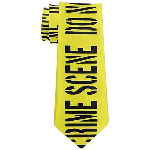 Old Glory Crime Scene Tape All Over Neck Tie Multi Standard One Size