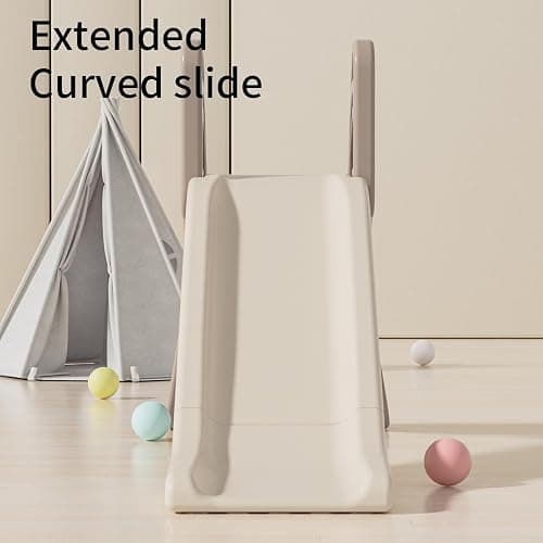 Toddler Slide Large Play Climber Slide PlaySet with Extra Long Slipping Slope Indoor Kids Slide Toddler Playground Toddler Slide Outdoor Toys for Toddlers (Brown) thumbnail 3