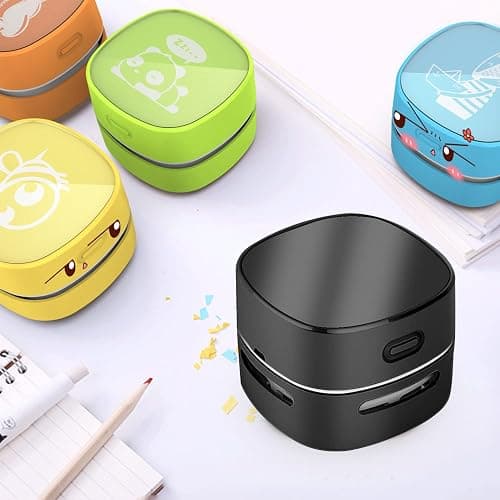 ODISTAR Desktop Vacuum Cleaner,Mini Table dust Sweeper Energy Saving,High Endurance up to 400 mins,Cordless&360º Rotatable Design for Cleaning Hairs,Crumbs,Computer Keyboard (Black Charging) thumbnail 4